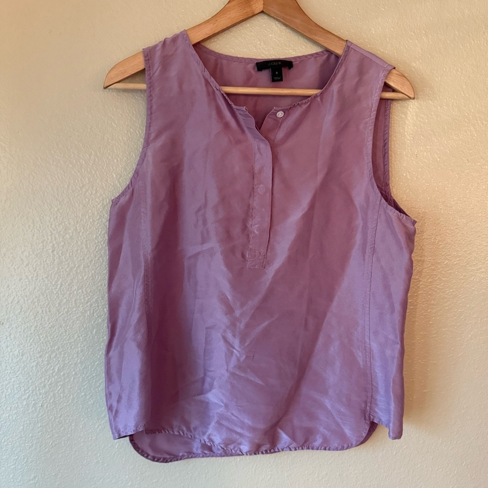 ❇️J. Crew Lavender Slik Sleeveless Top 2 for $22❇️